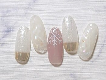 インプレス 蒲田店(Impress)/雪の結晶ネイル
