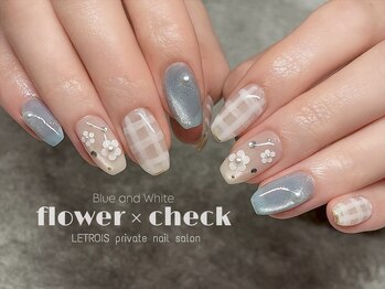 ルトロワ(LETROIS)/フラワー×チェック