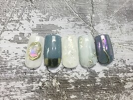 くすみブルー偏向ピンク