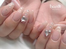 アルディ(hardi)/ワンカラー＋ビジューネイル