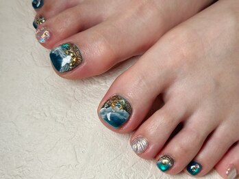 ナナネイル(7.Nail)の写真/【褒められ足元★】定番ワンカラー/マグネット/ミラーやアートで足元を素敵に演出◇丁寧なケアで持ち抜群◎