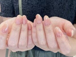 桃ネイル×パラジェル