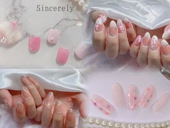 シンシアリー 新小岩店(Sincerely)の写真/大人の春を指先から♪最旬アート×潤い美フォルムで、どんなシーンも私らしく。理想の美爪を叶えます☆