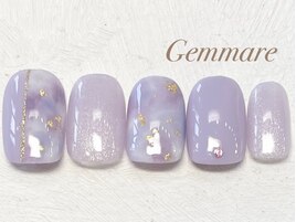 大人ニュアンスパープルネイル