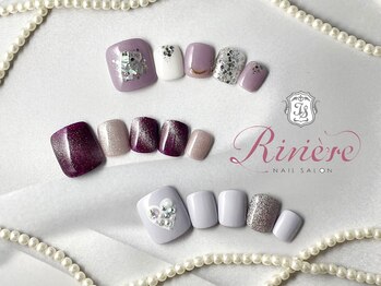 ネイルサロンリヴィエール(Riviere)の写真/フットネイルは夏に大人気のオススメメニュー♪キラキラ感で足元から気分を上げましょう◎