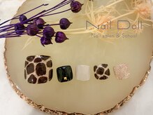 ネイルドール(Nail Doll)/フット　ジラフ柄