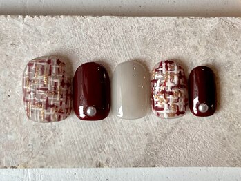 カラ ネイル 中津店(calla nail)/大人レディなツイードネイル