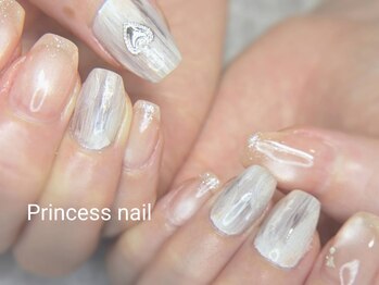 プリンセスネイル(Princess nail)/砂ニュアンス×ハート10900