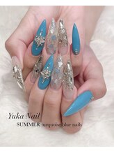 ユカネイル(Yuka Nail)/夏★ターコイズシェルネイル★