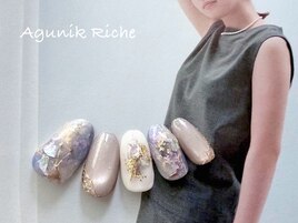 【大理石ネイル】