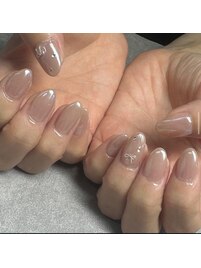 ホワイトミラーネイル