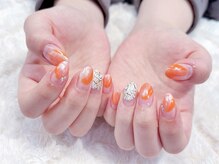 ラルネイル 大宮(Lull. nail)/#フラワー #オレンジ