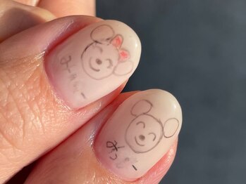 ネイル アトリエ コモード(nail atelier Comodo)/推し活ネイル [ペンシルアート]