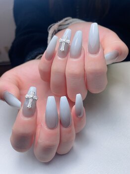 メオネイル(MEO NAIL)/チップ長さだしカラーグラデー