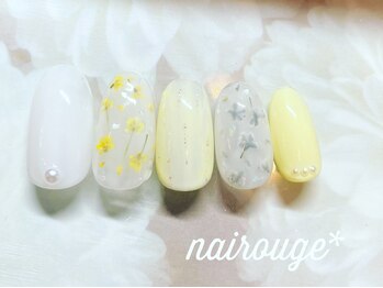 ネイル―ジュ 札幌大通店(nairouge*)/押し花ネイル♪
