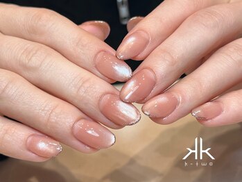 ケーツーネイル(k-two nail)/うるぷるマグ×先端ラメ(みな)