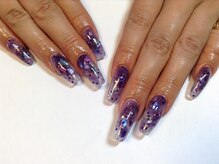 ラウト デコレーションアンドネイルサロン(Lauto Decoration&Nail Salon)/クリアパープルスカルプネイル