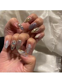 左右非対称ネイル♪♪