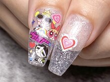 モルフォ 千駄ヶ谷(Morpho)/キャラシール埋め尽くしネイル