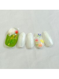 クリームソーダとフルーツ