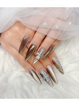 ルノン 北浦和店(LUNON)/ワンカラー+クロムネイル2つ