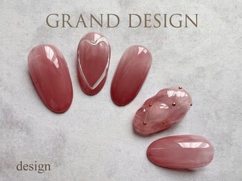 グランドデザイン 大垣店(GRAND DESIGN)/ハート×キルティングネイル