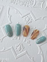 ピュアティネイル(purity nail)/秋のべっ甲デザイン