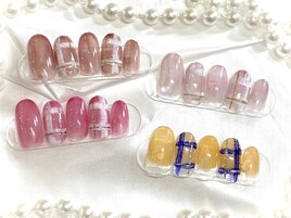 秋冬新作【チェックネイル】