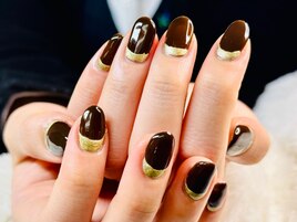 チョコレートカラーネイル