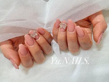 ユーネイルズ 恵比寿(Yu.NAILS.)/パステルピンク◎リボン