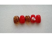 ネイルサロンカリプソ(Nail Salon Calypso 2)/べっ甲＆ラインストーンネイル