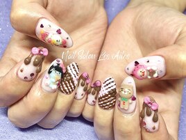 バレンタインネイル