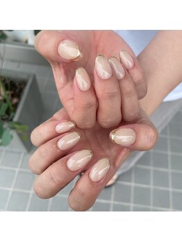 ミントリーフ バイ リート(Mint leaf by Reat)/クリアフレンチネイル