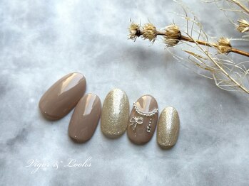 ヴィガー アンド ルックス 白金 目黒(Vigor&Looks)/リボン　ピンクネイル