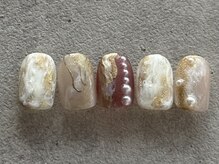 エールルーム 中目黒(aileroom)/ベージュ×パール奥行きアート