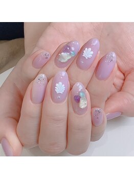 ホリデービューティー(HOLIDAY BEAUTY)/シェル♪エンボスアートネイル
