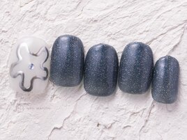 メタリックお花韓国¥8050