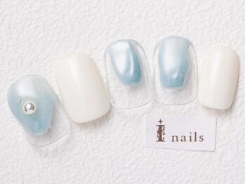 アイネイルズ 恵比寿店(I nails)/ブルーマーブル7480円