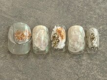 カラネイル 南森町店(calla nail)/漆喰　ブラウン　ニュアンス