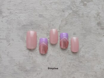 シンプリー 西荻窪店(Simpliee)/ピンクミラーネイル