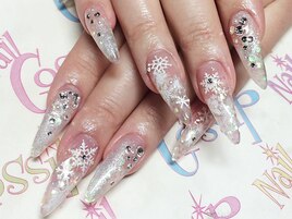 bySaico 冬ネイル×クリア