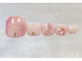 ムーネイル(mou nail)/秋ふんわりフットネイル
