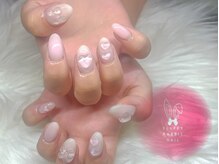 フラッフィーラビットネイル(fluffy rabbit nail)/チークネイル リボンネイル