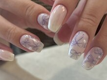 クルネ(QULNE)/リボンネイル ガーリーネイル