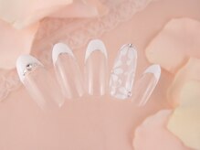 シューズネイルプロデュース/透け感フラワーフレンチ