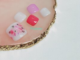 新作フット　ニュアンスお花