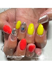 ネオン＋ミラーnail
