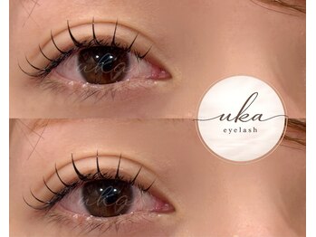 ウカ アイラッシュ(uka eyelash)/フラットラッシュ100本
