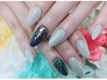 ディーネイル 天王寺(D-nail)/【小山】オーロラフィルムネイル