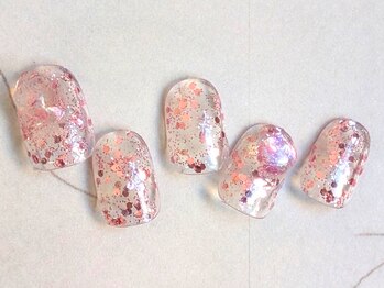 ゆびノさき/ピンクラメニュアンス